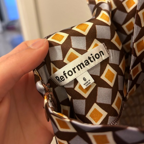 Reformation Lille Silk Dress NWT - Picture 7 of 13